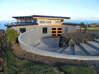 Easter Island's Visitor's Center - Photo 4 of 6 - This is the main access ramp and front door of the completed center, looking east. Photo by Eduardo Villafranca, CONAF/World Monuments Fund.