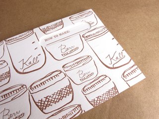 Egg Press Recipe Cards - Photo 2 of 4 - The Jars recipe card nods at classic American canning companies without infringing on trademarks.