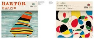 Album covers designed by Alex Steinweiss, who passed away this week.