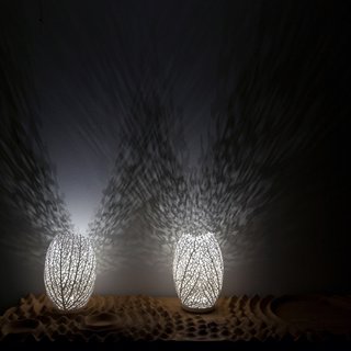 Coral Motifs - Photo 1 of 3 - Nervous System covers the eco-issue by equipping the lamps with LED bulbs that only use 3.6 watts of electricity.