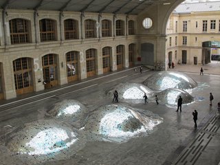 WasteLandscape Made of CDs - Photo 4 of 5 - A wider view of the 5,382-square-foot gallery.