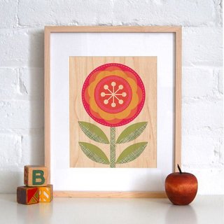 Red Flower, a new print.