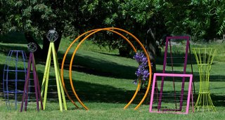 The TerraTrellis collection featured nine trellises, each available in one of seven colors).