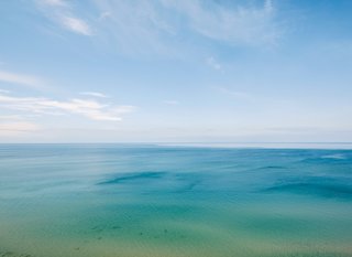 The view of Lake Michigan from the Douglas House.