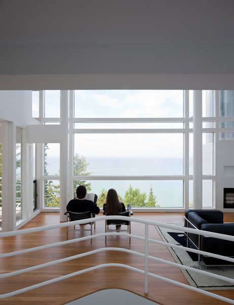 The pair take in the expanse of Lake Michigan. The Douglas House's views are completely unencumbered.