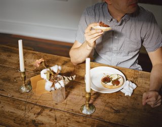 The pair purchased their vintage farmhouse table from a now-defunct secondhand shop in downtown Charleston.
