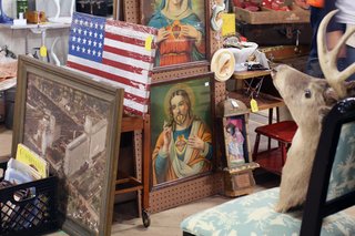 Roxana Espoz’s booth ORD-RED served up a kitschy cabin chic selection at the May flea. The best thing about TVB is that each vendor has a distinct style, so shoppers can mix and match to create a wardrobe or home that is distinctive and personal. <br><br>Photo by <br><br>Steven Pate