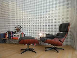 Eames Lounge Chair Porn - Photo 40 of 53 - On another floor, this tranquil scene features Charles and Ray's lounge chair as well as the couple's Wire Base Side Tables.
