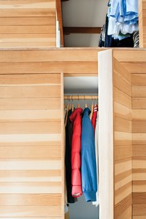 The wooden box features hidden storage.