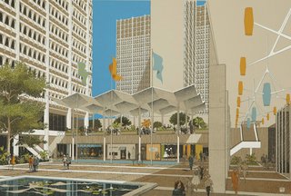 The esplanade of the 1961 Hollywood Suites suggests both the California sun and the push of progress.