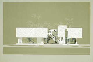 Starker is his portrayal of the Danziger House by Frank Gehry in 1964.