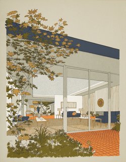 Here we get the same idea again within a controlled, rather groovy color palette.