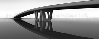 Essentially the same as the trestle desk, here the QuaDror joints are blown up to a massive scale and used to support a bridge.