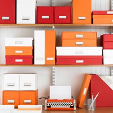 2012 Color of the Year: Tangerine - Photo 3 of 5 - Container Store Stockholm storage boxes in orange, $9.99 each.