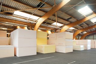 Ruché Sofa - Photo 4 of 11 - Stacks of foam await their fates.