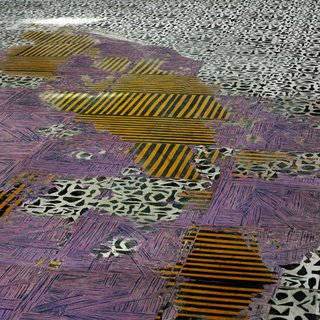 12 Questions for Luis Urculo - Photo 2 of 3 - As time passes, the carpet of multi-layered paint wears down to reveal where the most traffic occurs.