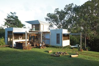 Tanya, Chris, Jackson, and Zeke spend much of their day outside.