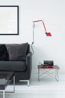 Items that made the cut include a sofa from the Swedish company Ire; an Eames side table; a wall-mounted Artemide light; and a Moser pendant from Louis Poulsen.