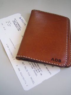 Chester Mox Passport Wallet - Photo 2 of 3 - Dig that monogram in Gill Sans!