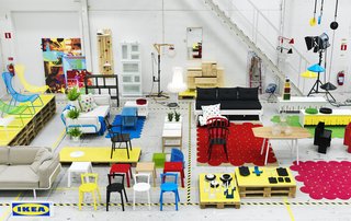 IKEA PS Collection - Photo 2 of 3 - The entire PS 2012 range, prototyped and photographed on the factory floor in Sweden.