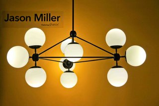 Roll & Hill founder Jason Miller refitted his Modo Lamp to take the Pharox 400xl bulbs, created a brilliant soft glow see across the room. The Modo Lamp is made of anodized aluminum and glass.