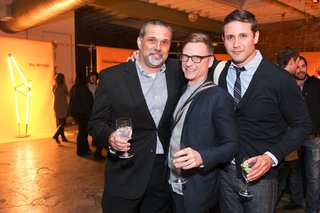 Among the attendees were Fred Bernstein of the New York Times, architect Charles Renfro and Marc Kushner of Architizer (with Bec Brittain Shy Light in the background)