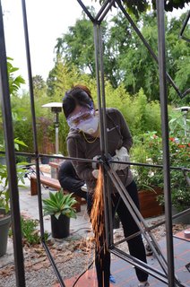 We then grind the welds smooth with the angle grinder.