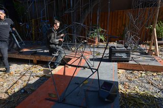 We added an extension to the original platform in order to support the seating element.