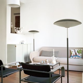 Hayon and his wife, photographer Nienke Klunder, and their son, Tys, have filled their home with many of his own designs, including the Bardot sofa for Bernhardt Design and the 22 chair for Ceccotti and mint-colored armoire for Bisazza Bagno.