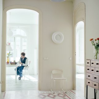 Hayon and Klunder’s nearby studio is an appealing place to work, with its high ceilings and historic cement tile floors.