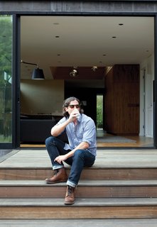 You Won't Be Calling This House a "Man Cave" - Photo 4 of 9 - Bill Thompson sits on his deck.
