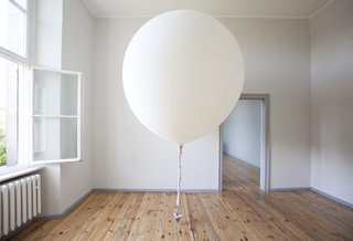 Lítill Takes Flight in Berlin - Photo 6 of 7 - Terrarium and cacti in flight as the weather balloon catches a breeze in the Jette installation at Direktorenhaus Berlin.