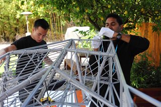 The Making of Screenplay: Part 9 - Photo 2 of 7 - We determined the number of rope per section by subdividing the frame to see how it fits. Photo by Clifford Ho.