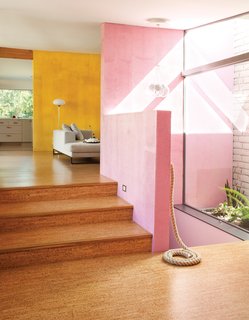 A good dose of Barragán—turned a dark and beleaguered mid-century house into a family home for the ages. The paint colors chosen by the residents and architect Linda Taalman are American Cheese 2019-40 and Blushing Bride 2086-50, both by Benjamin Moore.
