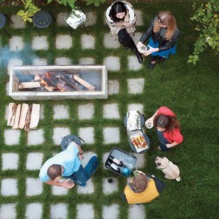 The outdoor fire pit.
