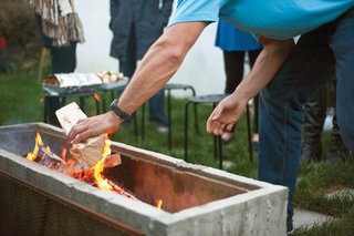 Get Fired<br><br>Cooper’s yard is small, but she wanted a spot for barbecues and socializing. The fire pit she devised was actually made of construction castoffs—she used leftover ends of framing two-by-fours for forms and poured the small concrete fire pit at the same time as <br><br>the driveway slab—which means that it was very cheap but still offers a hot spot to relax with guests.