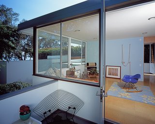 A Neutra Renovation in Los Angeles - Photo 6 of 6 - The upstairs portion of the addition takes advantage of the ocean view beyond. "The second floor achieves a dynamic on its own, with large window bands and roof overhangs with detailing emulated from the original," Grueneisen says. "But despite the significant change in the massing, we believe the final composition results in an integrated and seamless sense of continuity between the different generations of the building."