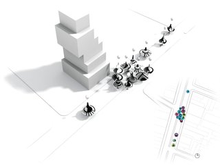 Natasha Jen - Photo 1 of 4 - FUNnel Vision was a joint proposal imagining 'spinning tops' as temporary tent structures for the New Museum's Festival of Ideas for the New City in 2011. Njenworks (the firm Jen operated before joining Pentagram) designed the proposal with experimental architecture practice SOFTlab.