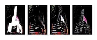 Natasha Jen - Photo 2 of 4 - Njenworks designed a 25-story high, 15,000 square foot LED screen in Times Square to promote the Flash:Light public arts festival thrown by Nuit Blanche in 2011. Check out the video for the site-specific animation here.