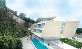 Architects Hariri & Hariri thrive on conceptual cross-pollination. Their research into geology and quarrying for the Sternbrauerei residential development in Salzburg, Austria, inspired the faceted, gemlike fixtures they created for AFNY and Rapsel’s Crystalline Bath Collection and, more obviously, their Swarovski-fabricated Kryptonite <br><br>jewelry collection.