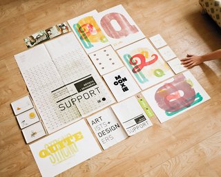 The collaborative’s printed projects include letterpressed collateral for a local leather company, a MoxieCon program, and illustrations used by CB2 for a set of plates.