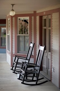 Porches Inn, North Adams, Massachusetts - Photo 4 of 21 - Lined with antique rocking chairs, the space has a laid-back summer camp quality that seems to extend through the seasons.