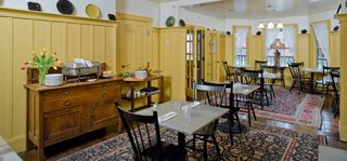 Porches Inn, North Adams, Massachusetts - Photo 14 of 21 - A great meeting point for other travelers, the dining hall features a complimentary breakfast buffet and plenty of wholesome sunlight.
