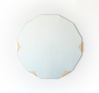 New Furniture from Egg Collective - Photo 8 of 12 - The 12-sided Haynes mirror ($2,800) slips into solid brass or nickel-plated brass brackets. "Many of our designs are made with materials that will patina over time," says Ellis. "For example we intentionally don't laquer our brass pieces so that they will age as they are used. We think this speaks to the lifespan of our objects."