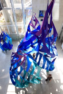 Material Explorations with L.A. Firm Layer - Photo 4 of 5 - Layer's 30-foot-tall Three Horned Beast interactive sculpture was exhibited at San Diego's New Children's Museum in 2011. Photo by Art Gray.