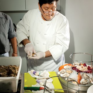 Assembling the seafood tower, courtesy Giorgione restaurant.