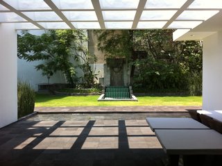 This fountain in the courtyard connecting Hotel Demetria to the Casa Casa Quiñones was completely covered in foliage. Eventually, they hope to turn this area into a small, high-level restaurant.