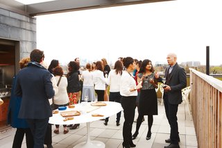 At a recent gathering, a reception for the staff and friends of the Ryerson Image Centre, a photography gallery and research facility set to open in Toronto in late September, guests mingled on Montague’s 1,600-square-foot roof deck and admired his collection of contemporary art.