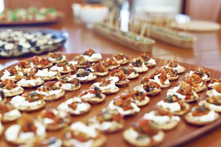 Carefully decorated hors d'oeuvres.