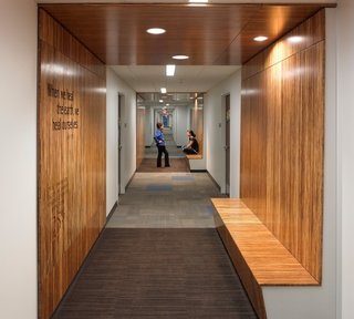Dean’s List Dorms Across America - Photo 5 of 5 - Another sustainable attribute in Greiner Hall, a dorm that houses up to 600 sophomores on campus, are the Plyboo walls throughout.